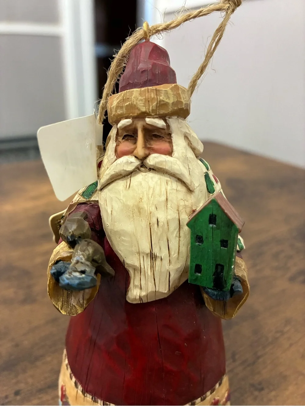 Jim Shore Heartwood Creek Santa with Birds/Birdhouse Ornament